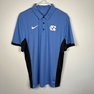 North Carolina Tar Heels Nike Dri-Fit Polo Size M Carolina Blue & Gray
